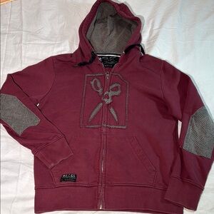 Vintage Marc Ecko Cut & Sew Hoodie, Medium, elbow patches, good used condition